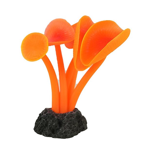 Enfeite de Silicone Soma Coral Mushroom Long Stem Vermelho
