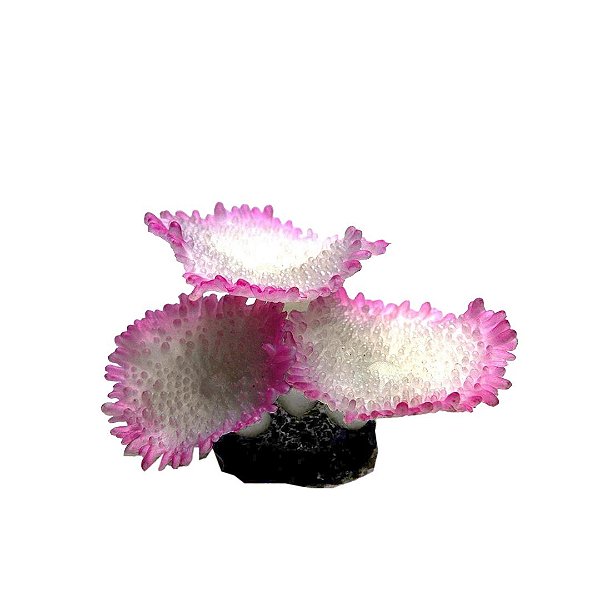 Enfeite de Silicone Soma Coral Mushroom Spotted Branco 04