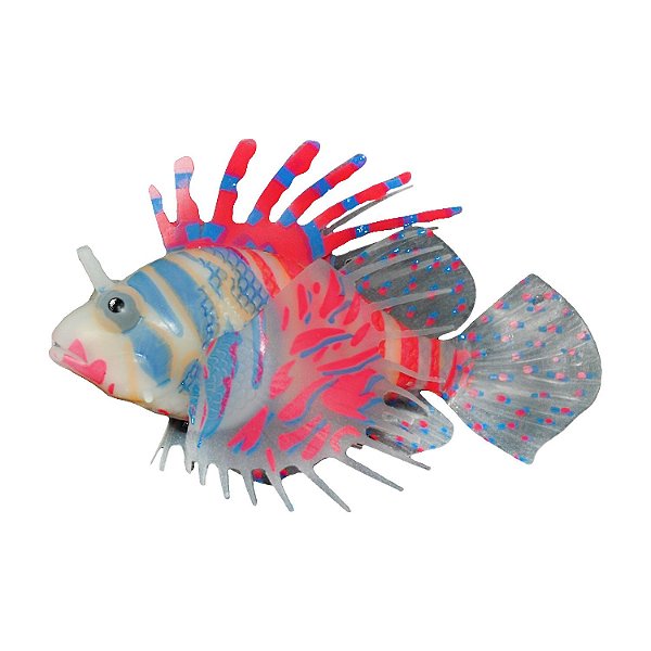 Enfeite de Silicone Soma Jelly Lionfish Azul e Vermelho