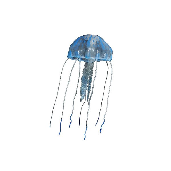 Enfeite de Silicone Soma Jellyfish Azul Md