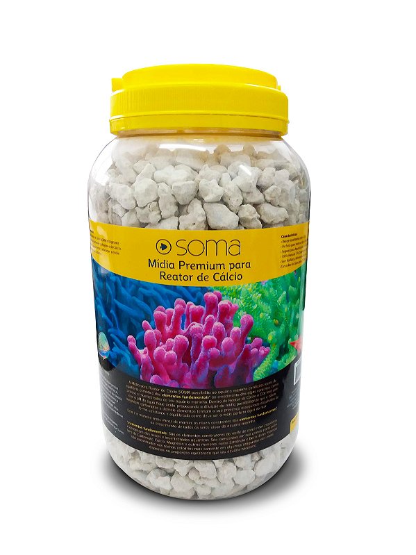 Mídia para Reator de cálcio Soma Premium Granulometria 7 -10MM - 4,8KG