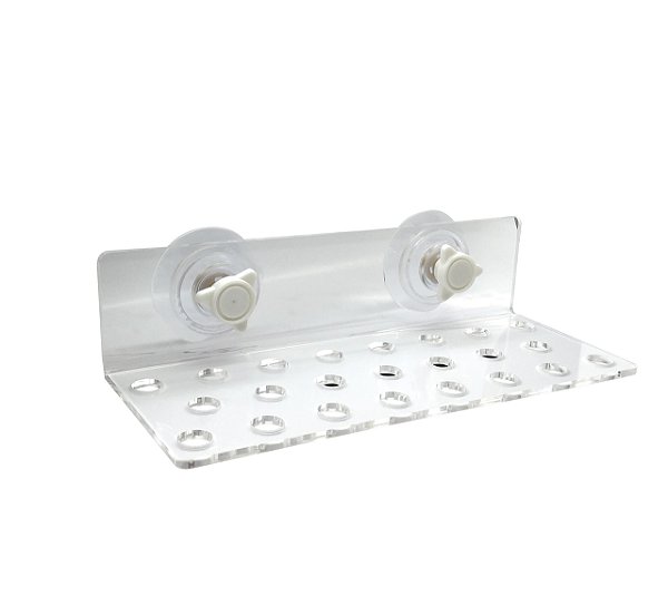 Suporte de acrílico Soma com Ventosa de pressão (24X12X6CM) 23 Furos