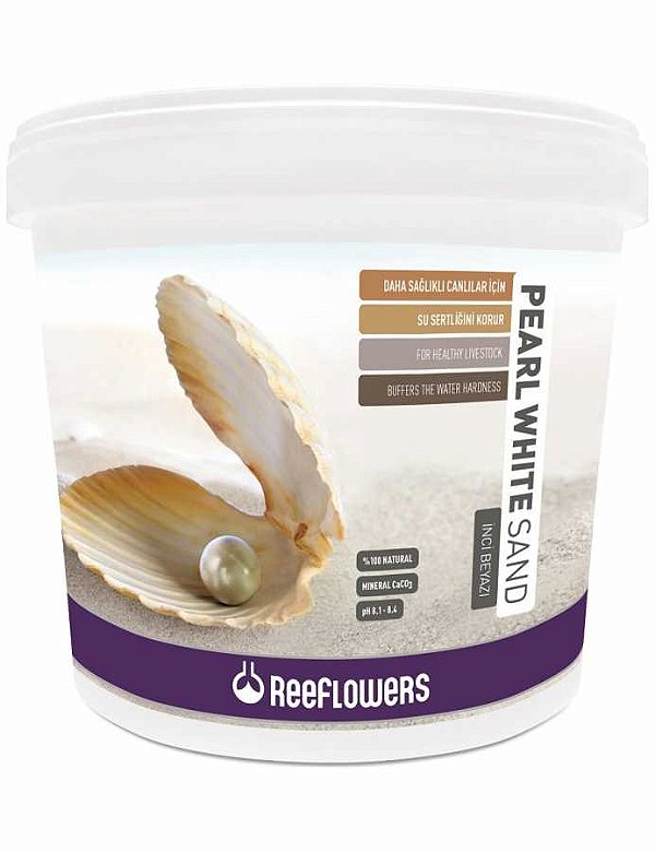 ReeFlowers Pearl White Sand (0.5- 1 mm) Pearl White Sand (1- 1.5 mm) - 25 kg (balde)