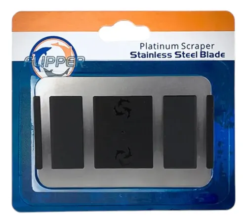 Flipper Cartão de Inox Platinum Scraper - Pacote com 1  unidade