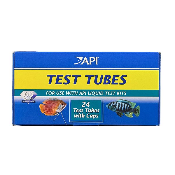 Teste para Aquário API Replacement Test Tubes com caps 24UN