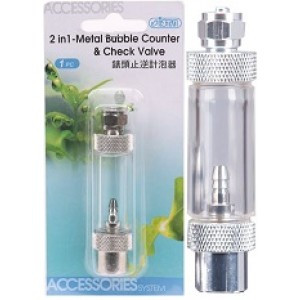 Acessório de CO2 2 in 1 Metal Bubble Counter & Check Valve