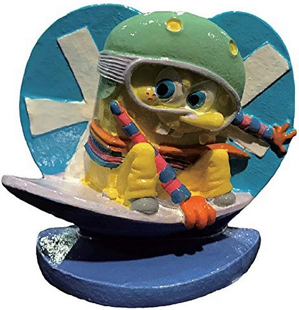 Enfeite para Aquário Spongebob on Snowboard
