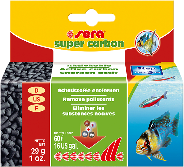 Mídia Filtrante Sera Super Carbon 29g