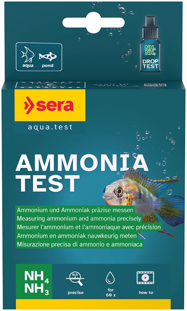 Teste para Aquário Sera Ammonia NH4/NH3-TEST 15ml