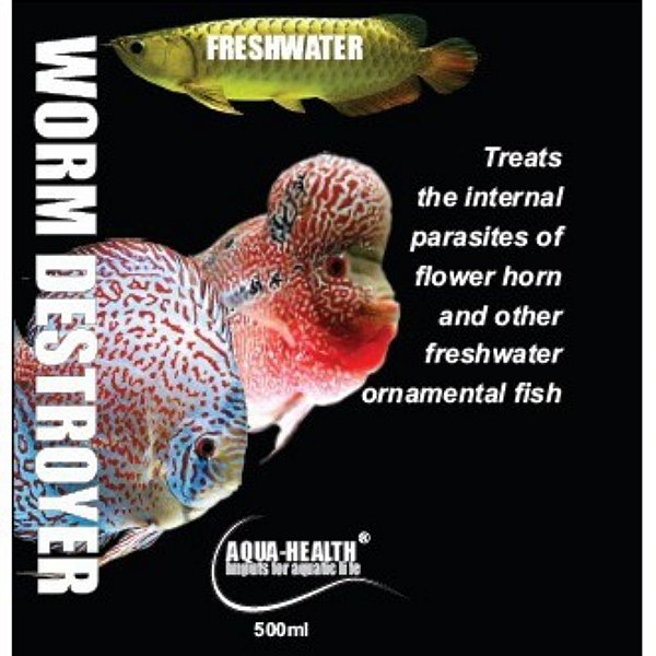 Vermífugo para Peixes Aqua-Health Worm Destroyer 250 ML Água Doce