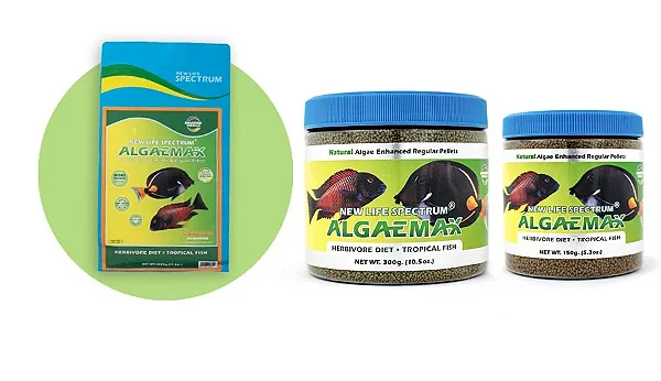 Ração New Life Spectrum AlgaeMax Regular Pellets (1mm 1,5mm) 100 Gramas (Pack)
