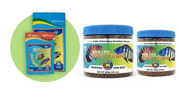 Ração New Life Spectrum Tropical Fish (Dia A Dia) Medium Pellets (2mm 2,5mm) 150 Gramas