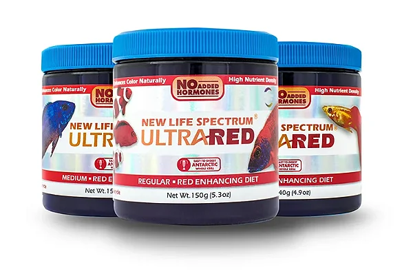 Ração New Life Spectrum Ultra Red Regular Pellets (1mm 1,5mm) 100 Gramas (Pack)