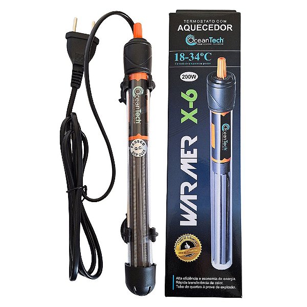 Ocean Tech Termostato com Aquecedor X6 200W 127V
