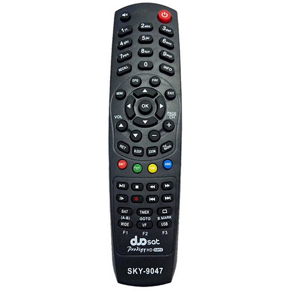 Controle Remoto Prodygi Nano Hd Duosat Blade Spider Black Séries Duosat One Nano Hd
