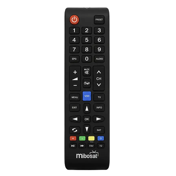 Controle Remoto Compatível com Receptor Mibosat (Modelos 1001 / 2001 / 3001) - Modelo FBG-9075