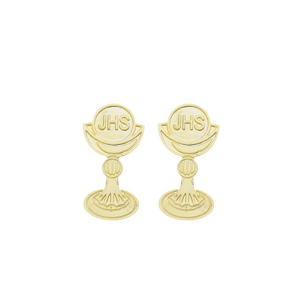 Boton Broche Cálice Pequeno Dourado Folheado