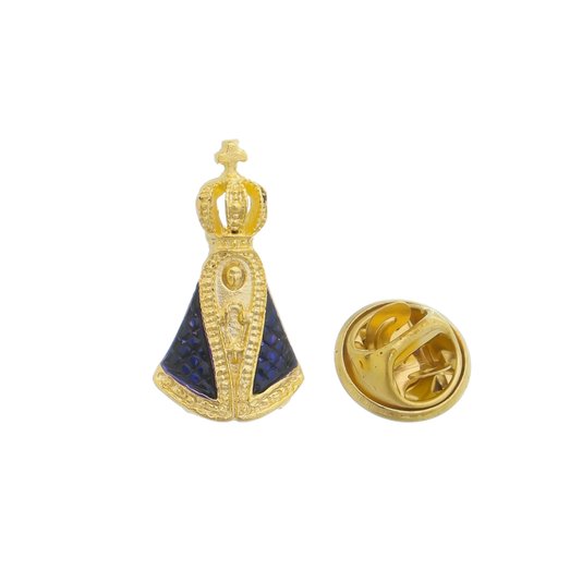 Boton Nossa Senhora Aparecida Folheado