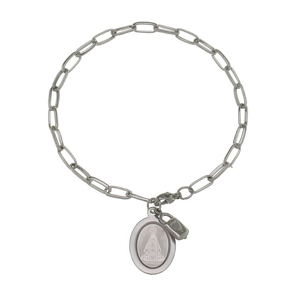 Pulseira Cadeia da Consagração de Nossa Senhora Aparecida em Inox