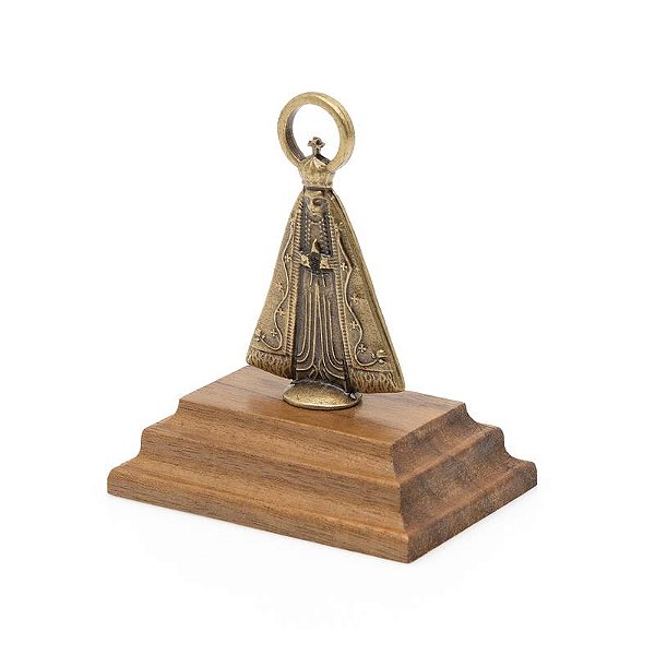Nossa Senhora Aparecida Pequeno com Pedestal - Linda Devoção