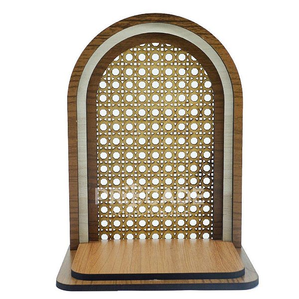 APARADOR ORATÓRIO EFEITO RATTAN – PARA IMAGENS 10 A 26 CM