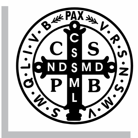 Adesivo Medalha de São Bento – Proteção Católica em Vinil Preto