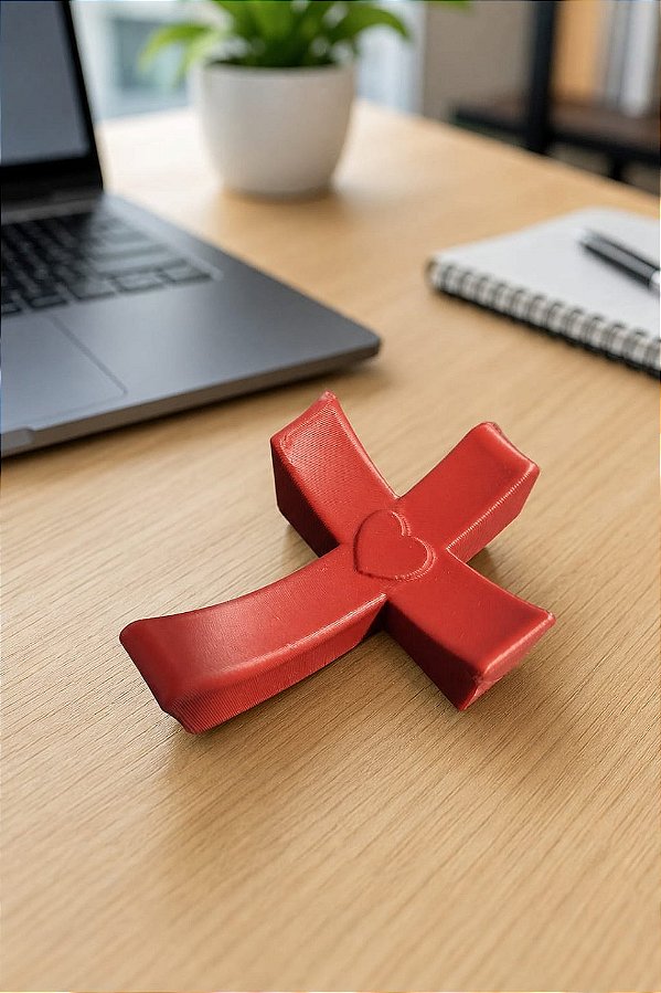 Cruz de Bolso Conforto e Fé: O Seu Refúgio de Paz na Palma da Mão - Vermelho