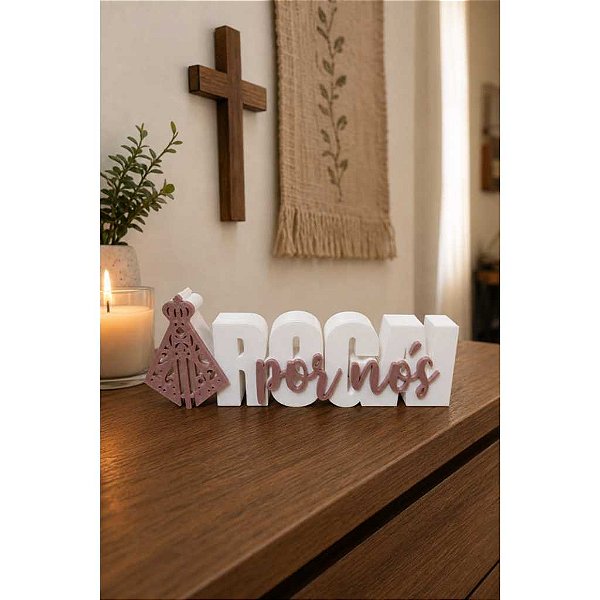 Decoracao Religiosa com Nossa Senhora Aparecida - Rogai por nós
