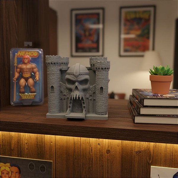 Castelo de Grayskull He-Man 3D - Porta Coisas Decorativo Geek + Porta Pipoca