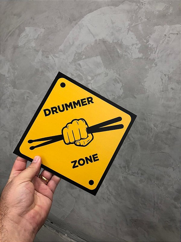 Placa Drummer Zone Bateristas
