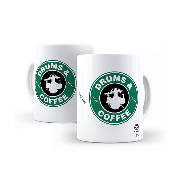 Caneca Baterista Drums and Coffee
