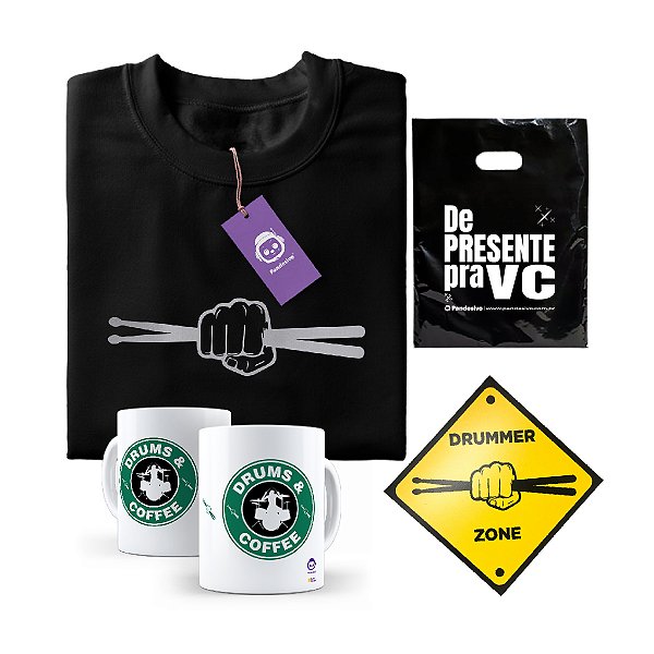 Kit Presente Baterista Mão Batera