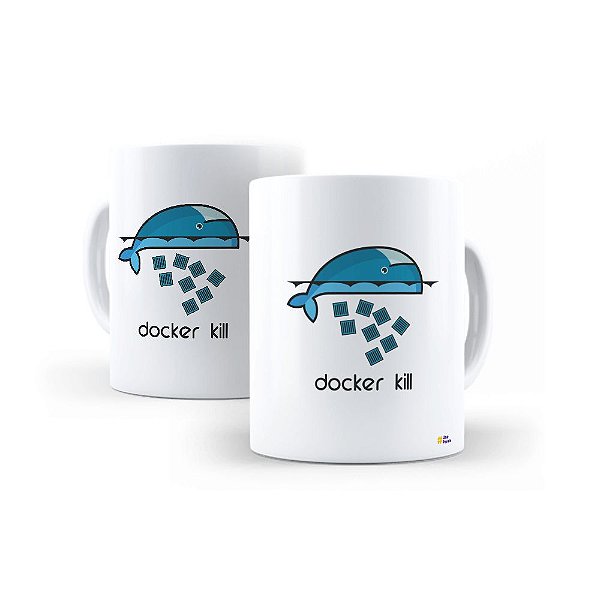 Caneca Docker Kill Developer