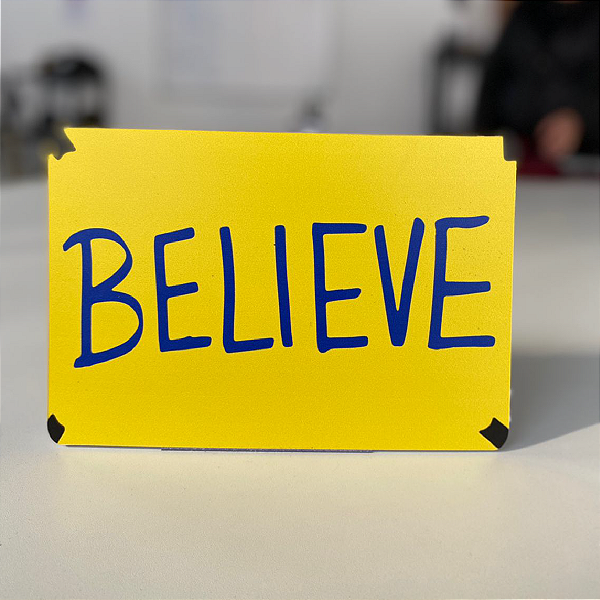 Placa Decorativa Believe Ted Lasso