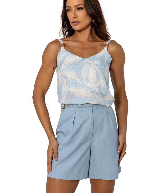 Shorts alfaiataria com cinto Dhara