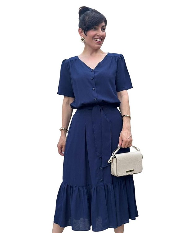 Vestido Chemise Liso Graziela