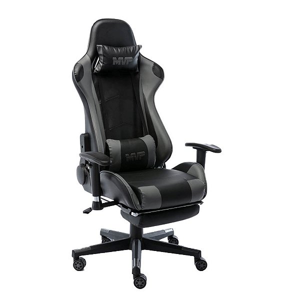CADEIRA OFFICE GAMER MVP PRETA / CINZA