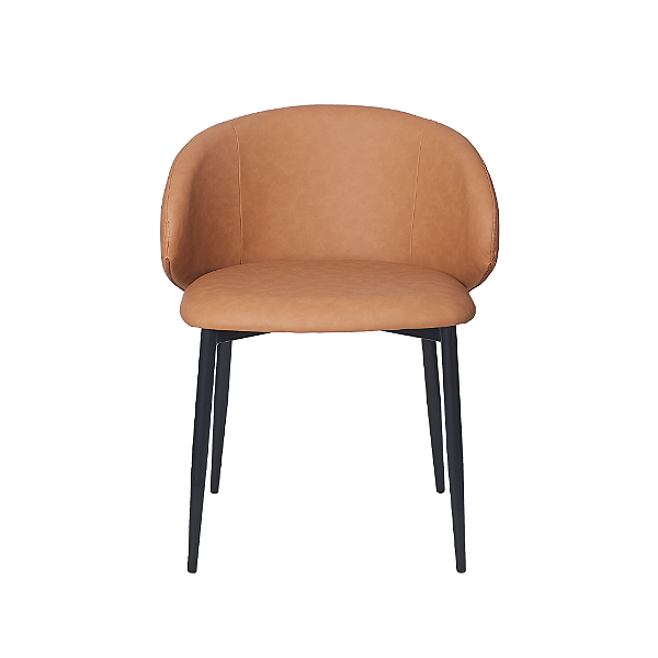 CADEIRA FIRENZE BASE PRETA. CARAMELO - PU
