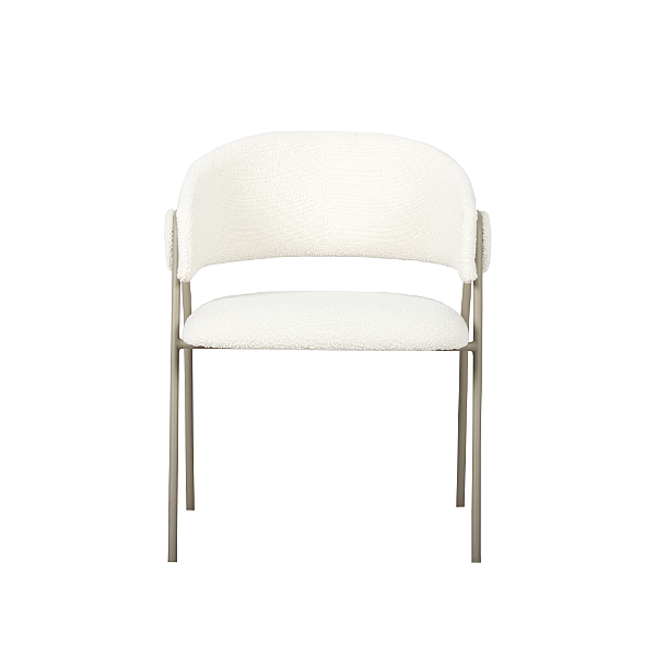 CADEIRA TOULOUSE BASE CHAMPANGE. NUDE - BOUCLE