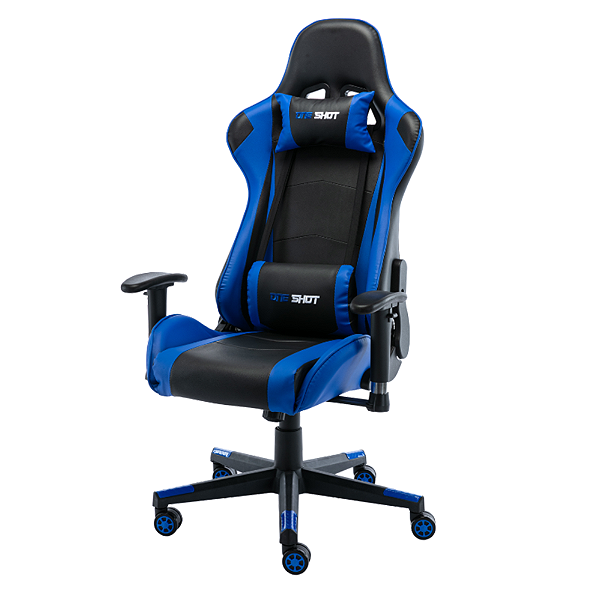 CADEIRA GAMER ONE SHOT. AZUL E PRETO