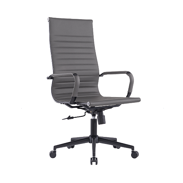 CADEIRA ESTEIRINHA BLACK PRESIDENTE. CINZA