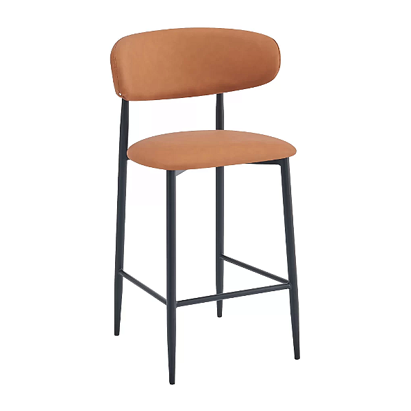 Banqueta Napoli Caramelo com base Preta