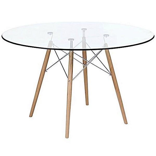 Mesa Eiffel Eames de Vidro - 120cm