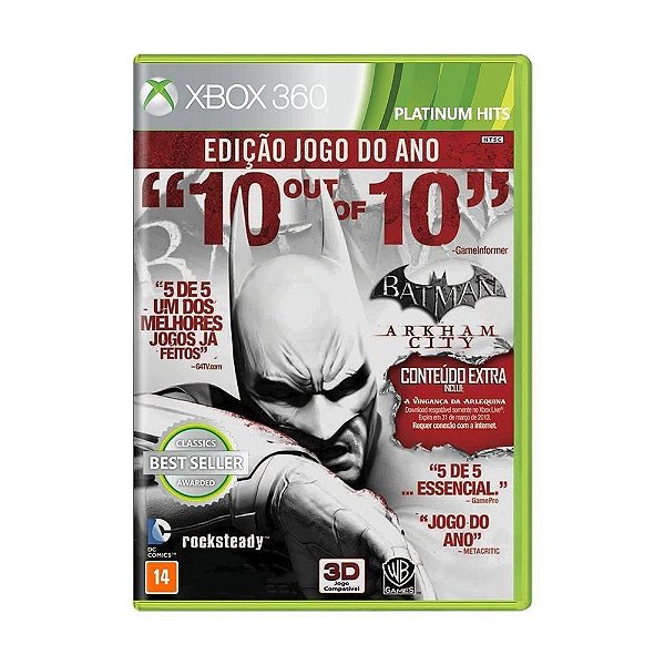 JOGO BATMAN ARKHAM CITY GAME OF YEAR XBOX 360