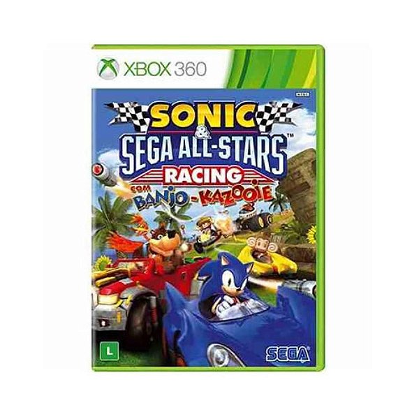 JOGO SONIC SEGA ALL-STARS RACING COM BANJO-KAZOOIE XBOX 360 USADO