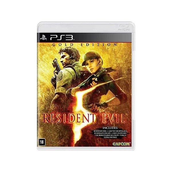 JOGO RESIDENT EVIL 5 GOLD EDITION PS3 USADO