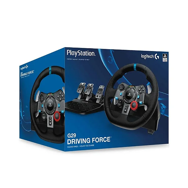 VOLANTE LOGITECH DRIVING FORCE G29- PS5,PS4, PS3 E PC NOVO