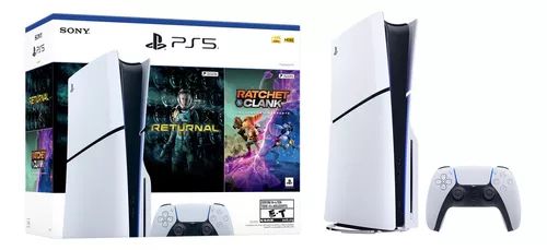CONSOLE PLAYSTATION 5 MIDIA FISICA: BUNDLE RATCHET & CLANK AND RETURNAL NOVO