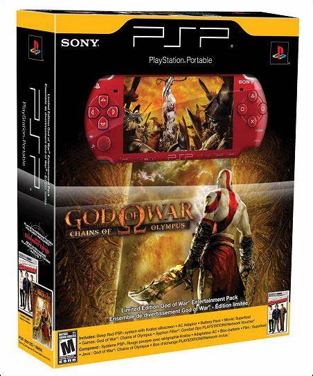 CONSOLE PSP LIMITED EDITION GOD OF WAR CHAIN OF OLYMPUS USADO