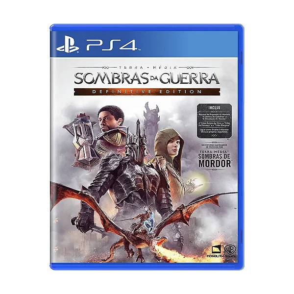 JOGO SOMBRAS DA GUERRA (DEFINITIVE EDITION) PS4 USADO